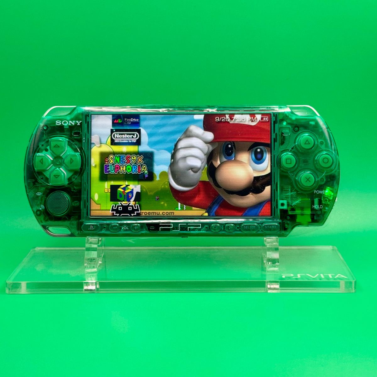 Sony PSP 3000 — Green Console