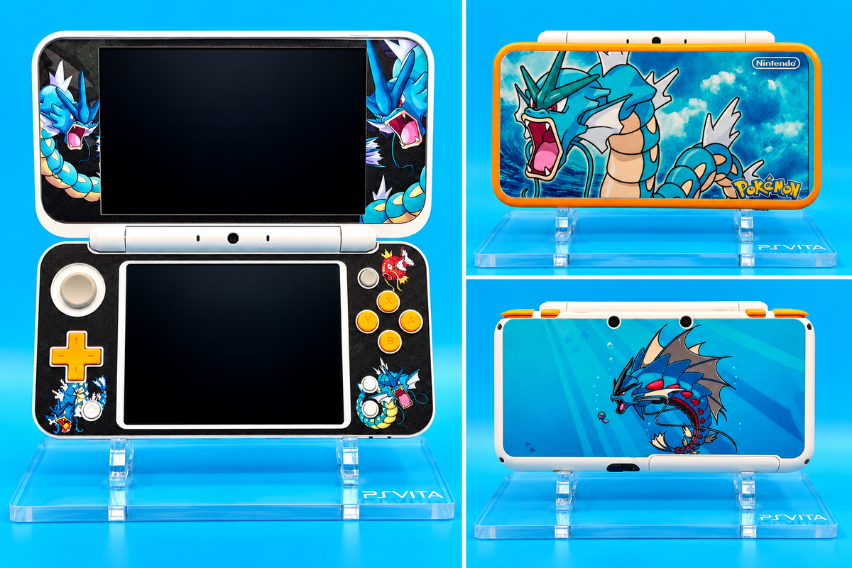 Nintendo 2DS XL — Custom Vinyl Skin Blue Gyara
