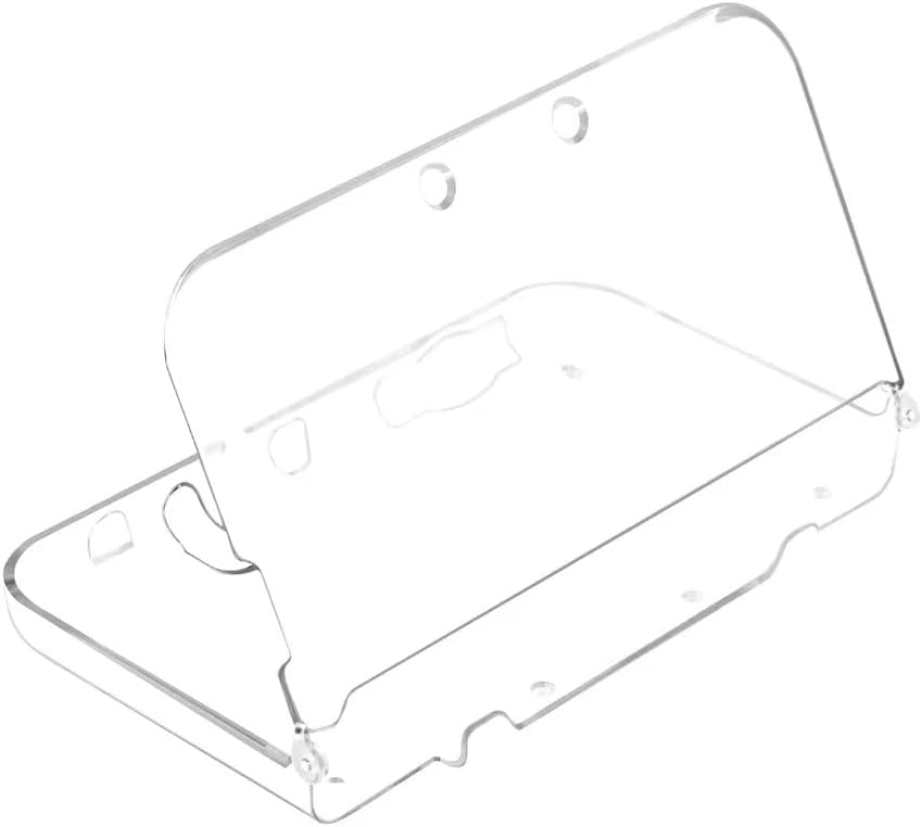 Clear plastic license plate holder on a white background