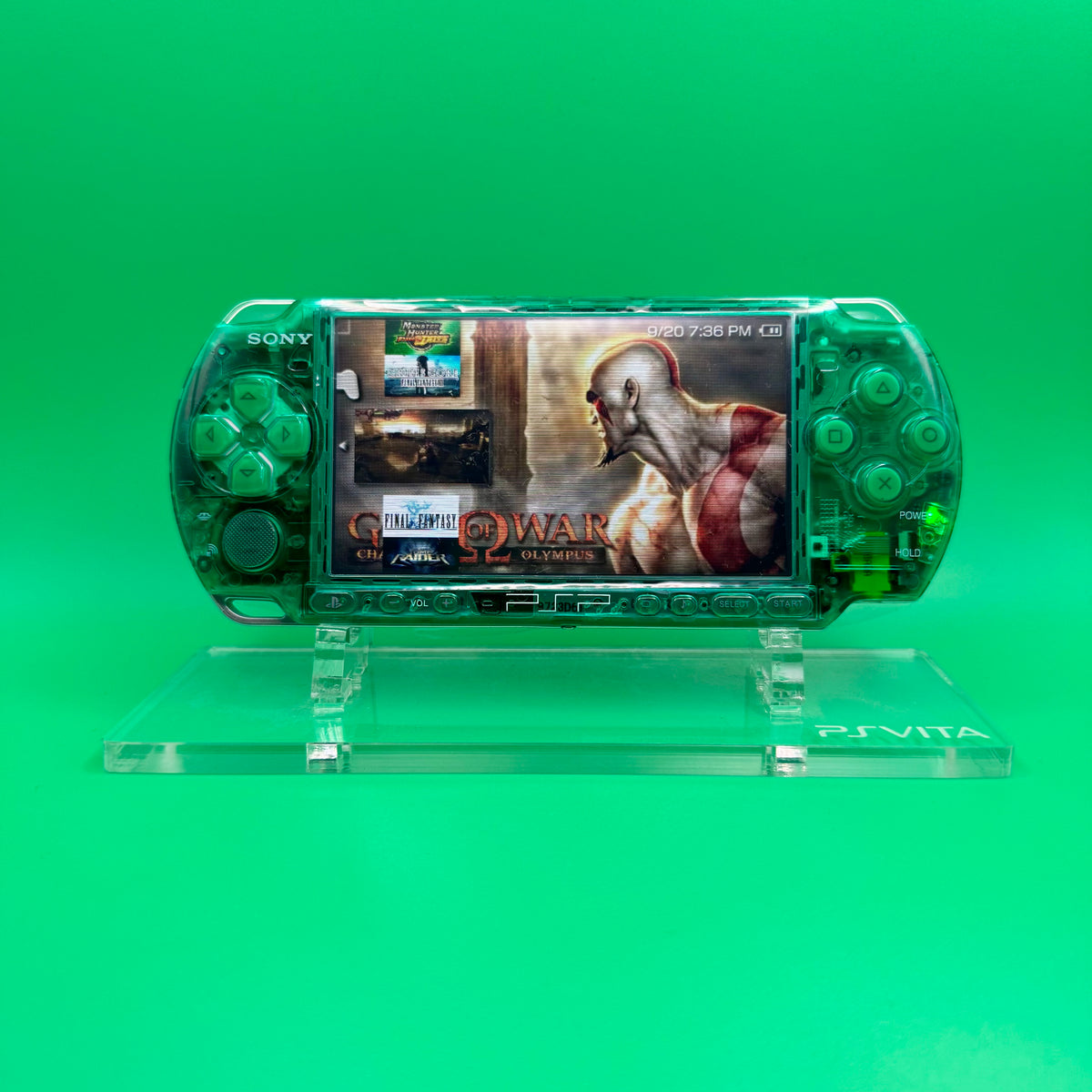Sony PSP 3000 — Green Console