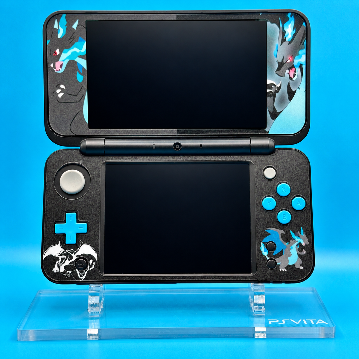 Nintendo 2DS XL — Custom Vinyl Skin Blue Charz