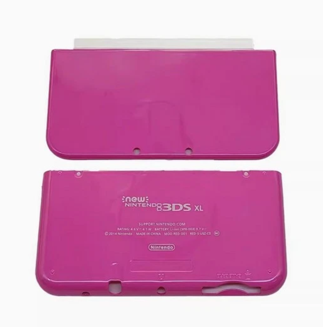 Pink New Nintendo 3DS XL console on a white background