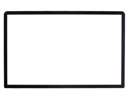 Black rectangular outline on a white background