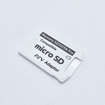 The SD2Vita 5.0 MicroSD Adapter for PS Vita, shown in white, is ideal for expanding storage on a modded PS Vita.